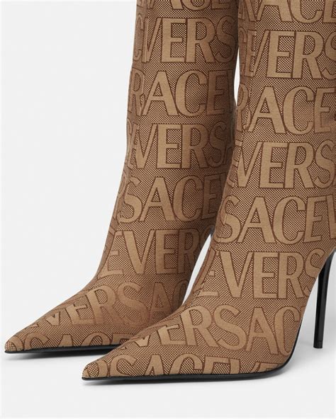 versace knee boots|versace thigh high boots.